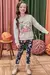 CONJUNTO MENINA BLUSAO MOLETOM PELUCIA E LEGGING KUKIE 79677 - loja online