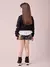 CONJUNTO CASACO SHORTS PRETO H6128 - comprar online