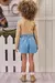 CONJUNTO MENINA BLUSA CANELA SHORT JEANS KUKIE 80476 na internet