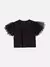 BLUSA MOMI COM MANGAS DE TULE PRETA H5918 - comprar online