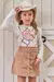 CONJUNTO KUKIE DE BLUSA EM COTTON E SAIA EM SARJA 80413