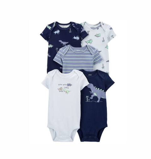 Kit 5 body dino azul Carter’s - comprar online