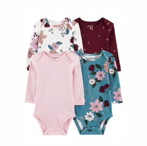 Kit 4 body flores Carter’s - comprar online