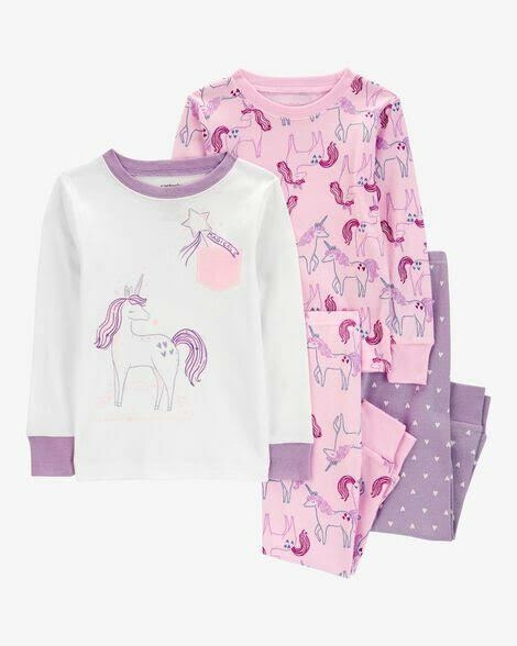 Pijama 4 peça unicórnio lilás Carter’s - comprar online