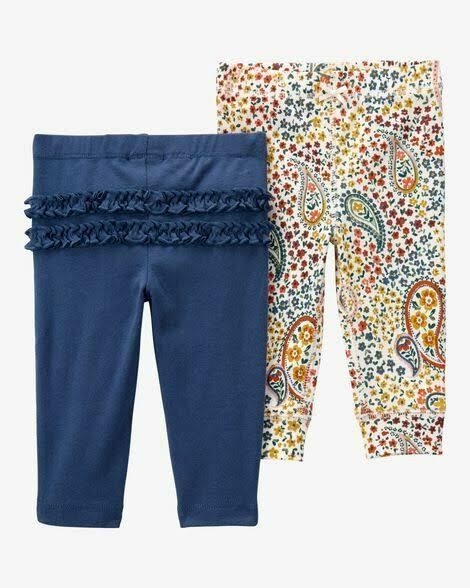 Kit 2 calça azul e floral Carter’s - comprar online
