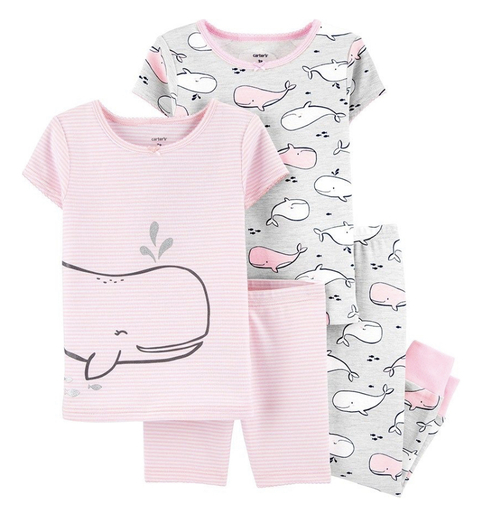 Pijama 4 peça baleia Carter’s - comprar online