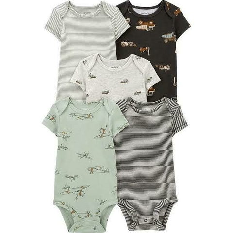 Kit 5 body aviso verde Carter’s - comprar online
