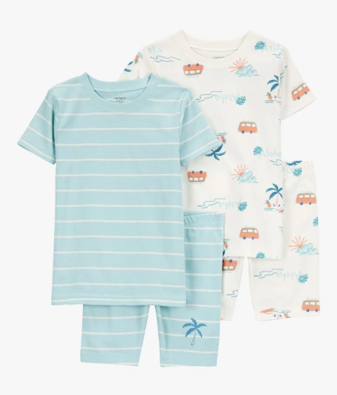 Pijama 4 peça coqueiro azul Carter’s - comprar online