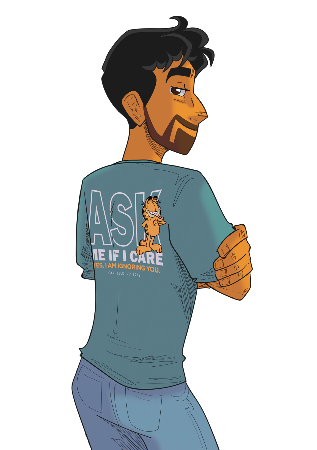 Remera Garfield Ask Me If