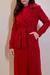 Sobretudo de Lã Batida Vermelho