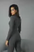Imagem do Blusa de Tricot Canelado Cinza