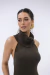 Vestido Frente Única de Tricô Marrom na internet