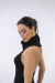 Vestido Frente Única de Tricô Preto - Hélê