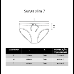 Sunga slim 7 vinho claro canelado - SUNGAS FLORIPA