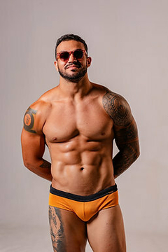 Sunga slim amarelo canelado - loja online