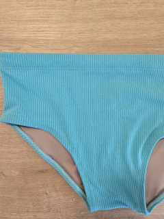 SUNGA CLÁSSICA 12 cm azul turquesa canelado na internet