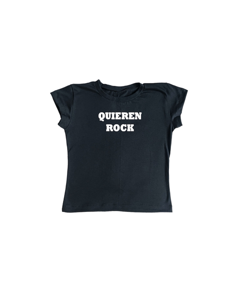 baby tee QUIEREN ROCK