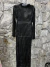 Vestido saída de praia longa tela - preto
