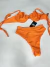 Biquíni meia taça hot pant - laranja neon