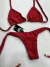 Biquíni cortininha calcinha de laço com empina bumbum Vermelho - comprar online