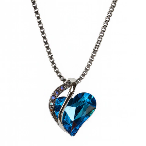 Collar Azul Zafiro + Caja de Regalo - comprar online