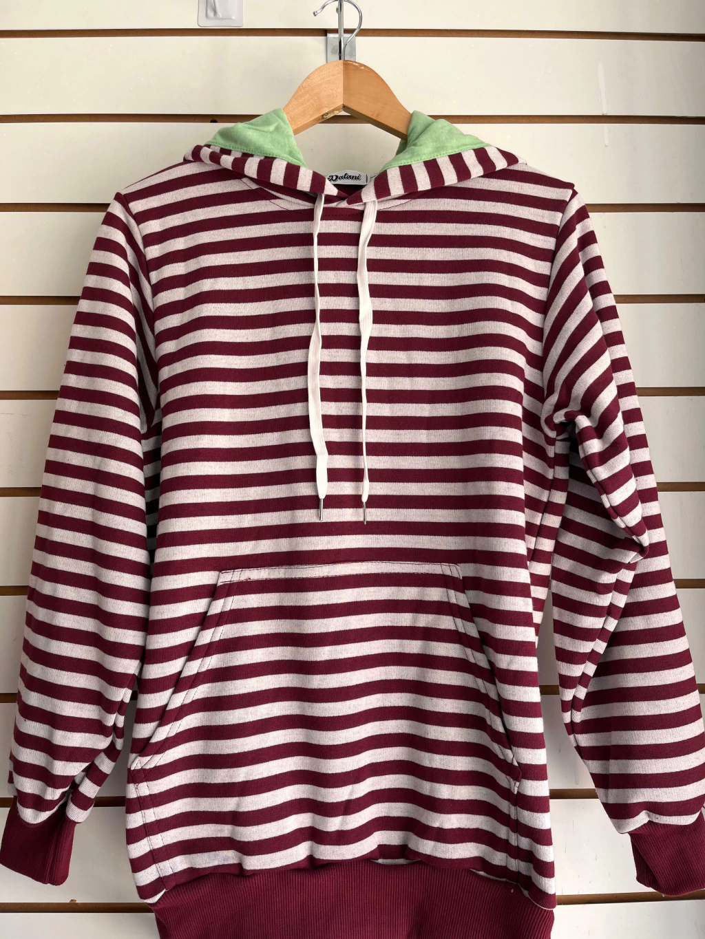 Buzo Rayado Unisex Wally Bordó