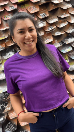 Remera Crop Básico Violeta - comprar online