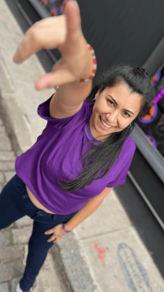 Imagen de Remera Crop Básico Violeta