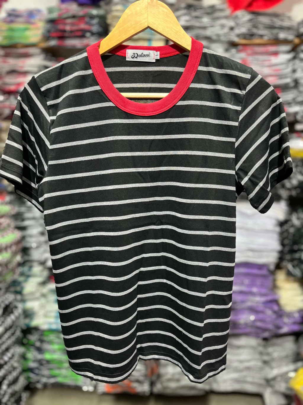 Remera Rayada Texas Gris
