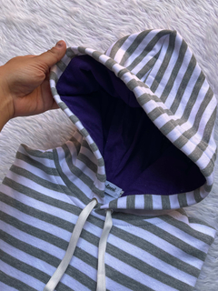 Buzo Rayado Unisex Wally Gris en internet