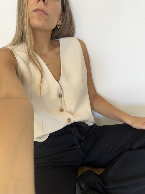 CHALECO DAISY BEIGE - comprar online
