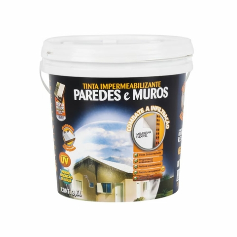 TINTA EMBORRACHADA PAREDES E MUROS 3,6L HYDRONORTH ELEFANTE