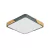 PLAFON LED WOOD QUADRADO GREY C/ MADEIRA 40CM - 30