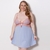 Camisola Sabrina Plus Size com Renda e Detalhe de Joia na internet