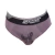Cueca infantil de viscolycra na cor roxa com estampa e elástico preto 