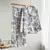 Pijama feminino floral de verão em chiffon com manga comprida e botões - comprar online