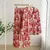 Pijama feminino floral de verão em chiffon com manga comprida e botões - loja online