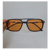 Anteojos de sol doble puente de moda marron con cristales naranja