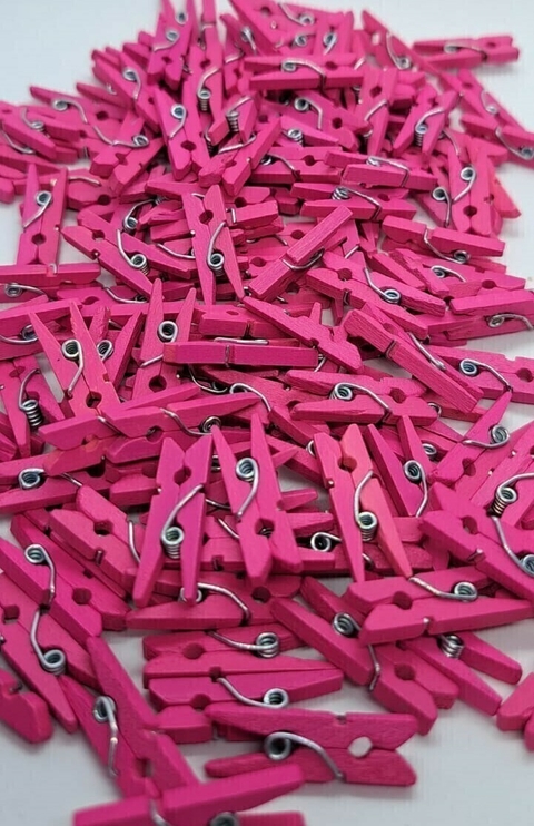 Broche madera color 30mm x12 unidades - 10 paquetes