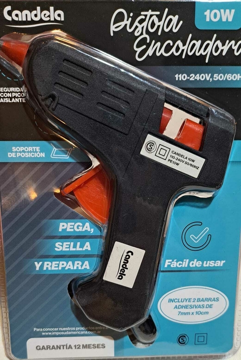Pistola de silicona caliente CANDELA 10w -10 unidades - comprar online