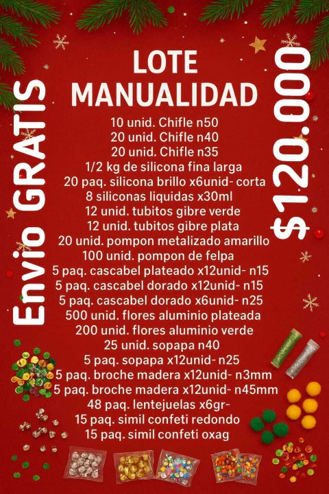 Lote super manualidad navideña - comprar online
