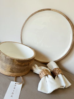 Bowl recto de madera esmaltada 1800ml - comprar online