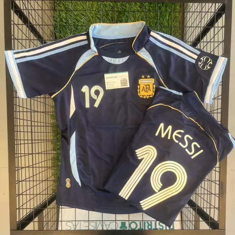 Camiseta AFA Messi suplente azul 2006 retro