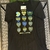 Remera Boca negra varios escudos