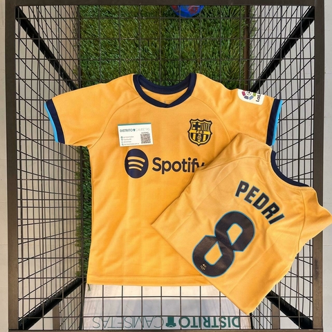 Camiseta Barcelona dorada niño