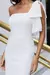 Vestido Um Ombro só Laço Curto - Off White Miss Misses na internet
