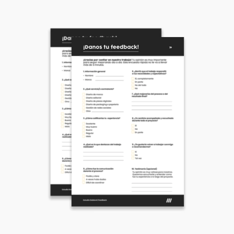 Cuestionario de Feedback para Clientes - Plantilla