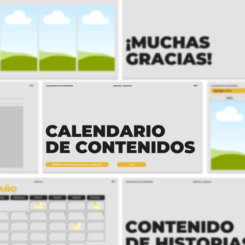 Calendario de Contenidos - CANVA - Plantilla Editable