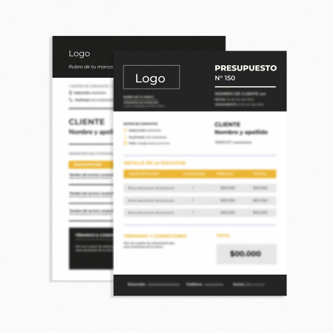 Plantilla de COTIZACIÓN Profesional - Editable - CANVA - buy online