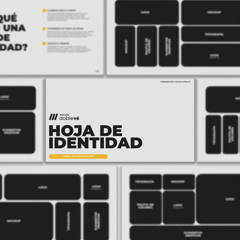 Hoja de Identidad - Presentación de Marca - Editable - comprar online